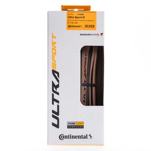 Pneus CONTINENTAL Ultra Sport 3 Pneu d'origine 700x28c Pneu de vélo pliant PureGrip composé noir/marron pliable peau Pneu de vélo de route 0213