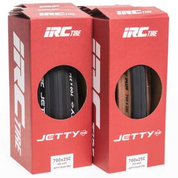Banden IRC Jetty plus 700x23/25/28c 23/20-622 Pneu Originele vouwbare fietsband 60TPI Black Brown Bike Tyre Road Cycling Parts 0213