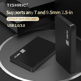 Tishric hdd case externe harde schijf hd case usb 3.0/2.0 harde schijf behuizing doos optibay ssd hd 2,5 inch sata naar USB -adapter 10tb