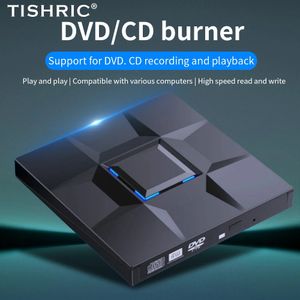 Tishric USB 3.0 Type-C External DVD Drive CD-speler CD DVD RW Optische Drive DVD DVD-schrijver voor laptop notebook 231221