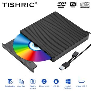 Tishric USB3.0 CD externe DVD Lecteur CD Lecteur DVD LECTOR CD ROM DISC DISK OPTICE DISC pour PC ordinateur portable Noteboo 231221