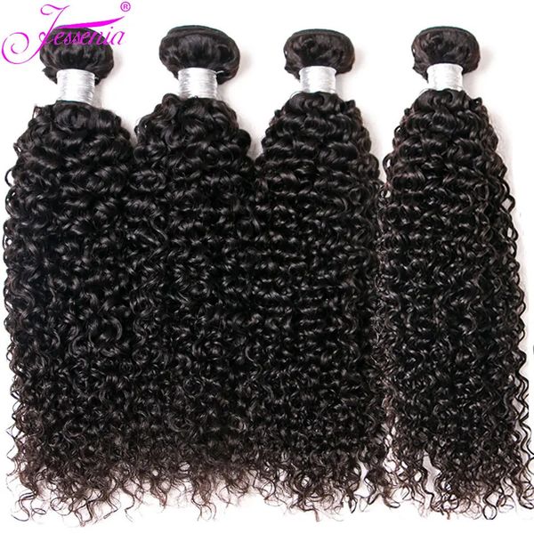 Tissage brasileño crudo crudo rizado 3 4bundle ofertas de cabello virgen negro 826 pulgadas 100% cheveux real human hambre 240402