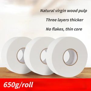 Tissu 1 grand rouleau de papier toilette pâte de bois vierge 4 couches doux et confortable rouleaux commerciaux ménagers papier hygiénique fournitures jetables