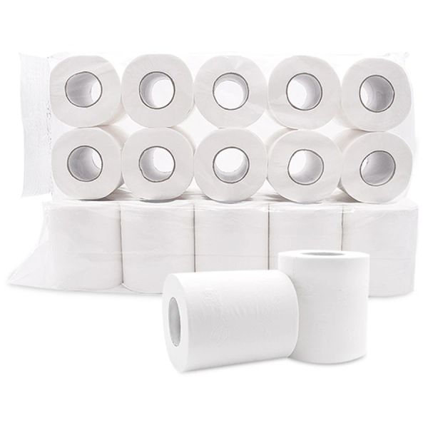 10 rollos de papel higiénico blanco, rollo de papel de repuesto hueco, limpio, previene la gripe, servilletas de mesa, toallas de papel de 4 capas, venta al por mayor