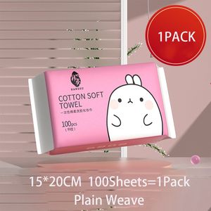 Tissu 100 feuilles nettoyant jetable visage serviette lingettes sèches douces réutilisable démaquillant serviettes coton 221121