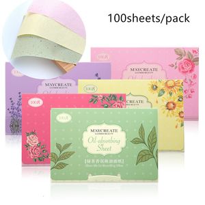 Tissu 100 Sheetspack Feuilles de buvardage à l'huile de thé vert Papier nettoyant Contrôle du visage Absorbant Beauté Outils de maquillage 221121