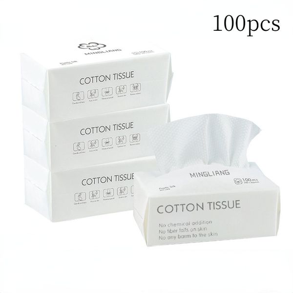 Tissu 100PCS Jetable Wash Face Towel Clean Make of Cotton Remove Makeup 221121