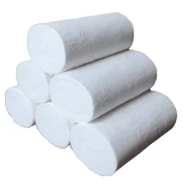 Tissu 5/10/50 Pack Home Bath Papier Papier Baigne Rouleau Rouleau Papier Papier Papier Paper Blanc Papier Papier / Tissu Roll 4ply Papier Tiron