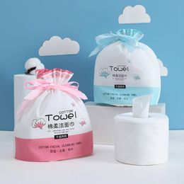 Tissu 55 Pcsset Lavage Serviette De Visage Non Tissé Démaquillant Jetable Multicouche Tampons De Coton Lingettes Souffle Doux 221121