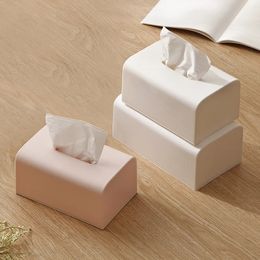 Tissue Box Cover Toilet Paper Box Solid servet houderskoffer eenvoudig Stijlvolle tissuepapier Dispenser Home Carorganizer