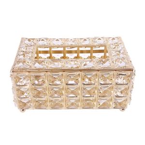 Tissue Box Houder Crystal Cube Servet Dispenser Slaapkamer Office El Cafe Coffee 210818