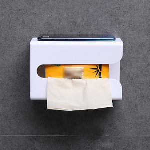 Boîtes à mouchoirs serviettes 1 pièce auto-adhésif mural papier essuie-tout sac poubelle boîte de rangement cuisine plastique Extraction