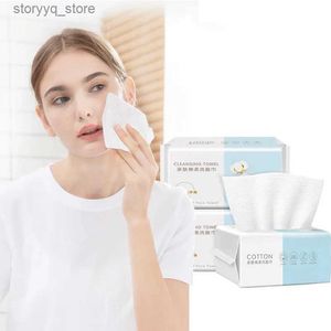 Tissuedozen Servetten 100 stuks Wegwerp Gezichtshanddoek Zachte Washandjes Gezichtsreiniging Katoenen Tissue Nat Droog Doekjes Make-up Remover Handdoek voor Huidverzorging Q240222