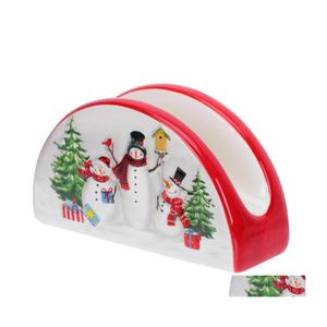 Tissueboxen servetten 1 pc Noordse stijl houder kerst thema servet rack huishouden papieren handdoek organizer drop levering home tuin kit dhivz