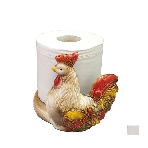 Boîtes à mouchoirs Serviettes Américain Dessin Animé Animaux Porte-Serviettes Poulet Vache Éléphant Boîte Rouleau Papier Serviette Rack Décoration De La Maison R3169 D Otyev