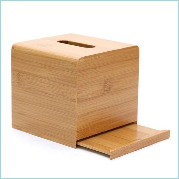 Cajas de pañuelos servilletas de bambú de la sala de estar simple