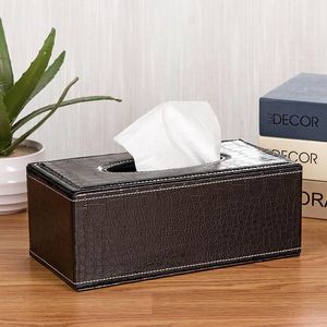 Cajas de pañuelos, servilletas, caja de coche, almacenamiento y contenedores de madera, toalla de papel, soporte de tela de madera de ratán para hogar, oficina, toallita decorativa dorada