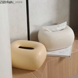 Tissue Dozen Servetten Creatieve Ronde Hoekdoos Salontafel Bureau Decoratie Minimalisme Keramiek Nachtkastje Papieren Handdoek Case Q240226