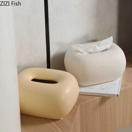 Boîtes de tissu serviettes Creative Routed Corner Boîte de tissus Table basse Décoration Mini Boîte de tissu en céramique Boîte de serviette en papier B240514