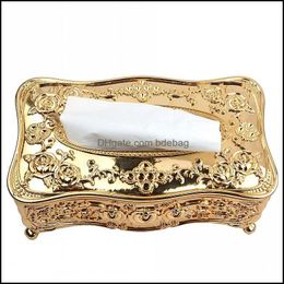 Tissueboxen servetten goud acryl tissue box el restaurant servet houder huishouden 385 r2 drop levering home tuin keuken dineren dhsvp