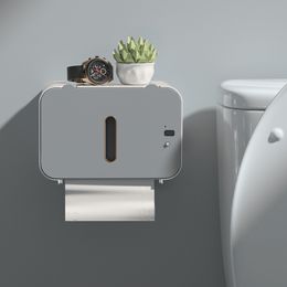 Cajas de pañuelos Servilletas Hogar Caja de inducción inteligente Dispensador de papel automático Montado en la pared Punch Free Toilet Lazy Smart Accessori 230915