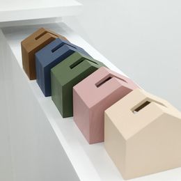 Boîtes à mouchoirs serviettes maison boîte de rangement support en bois pour décoration de table 5 couleurs maison Type bébé lingettes