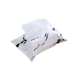 Boîtes à mouchoirs serviettes LUDA sac de rangement scandinave avec gland marbre motif papier tour organisateur dessiner conteneur pour la maison