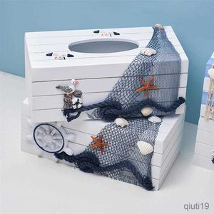 Tissue Dozen Servetten Servet Box Cover Dispenser Tissue Houder Papieren Handdoeken Covers Decoratieve Auto Decoratie Houten Nautische Feestartikelen R230715