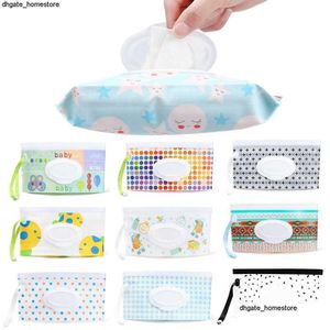 Tissue Boxes Napkins New Eva Baby Wet Wipe Pouch Cute Snap-Strap Refillable Wipes Bag Er Box Outdoor Usef Stroller Accessory Drop De Dhgn9