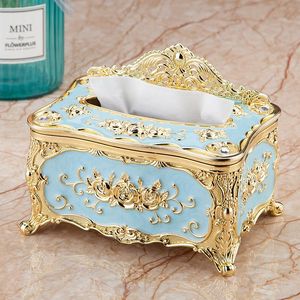 Tissue Boxes Napkins Nordic Square Box Gezichtsafdekking Vintage Servet Dispenser Papier Handdoek Desk-Organizer Office Servilletas Woonkamer HX5