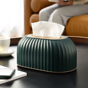 Tissue Boxes Napkins Nordic Striped Tissue Box Holder High Quality Toilet Paper Box Table Napkin Holder Car Tissue Paper Dispenser Home Decoration 230419