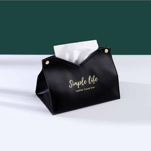 Weefselboxen servetten pu lederen verwijderbare hoes voor thuisauto handdoekje servet papieren dispenser houder doos tafel decoratie