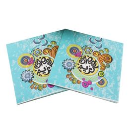 Boîtes De Mouchoirs Serviettes Ramadan Kareem Serviette En Papier Lune Colorf Imprimer Visage Mois Islamique Pour Musulman Eid Alfitr Décor 33X33Cm Vt1412 Dhcha