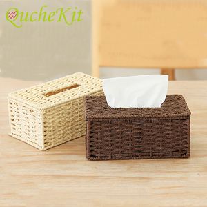 Tissue Dozen Servetten Rotan Box Cover Rechthoekig Vintage Servet Houder Case Toiletpapier Organizer Auto Kantoor Woondecoratie 230701