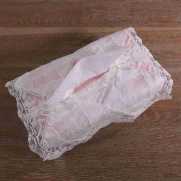 Boîtes de mouchoirs serviettes TBC003 blanc 1 pièce 12 "x 12" couverture de boîte de mouchoirs en dentelle brodée à la main R230715