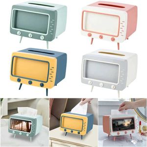 Tissueboxen Servetten Toiletpapier Opbergdoos met Mobiele Telefoon Stand TV Tissue Box Cover Creatief Multifunctioneel voor Woonkamer Nachtkastje