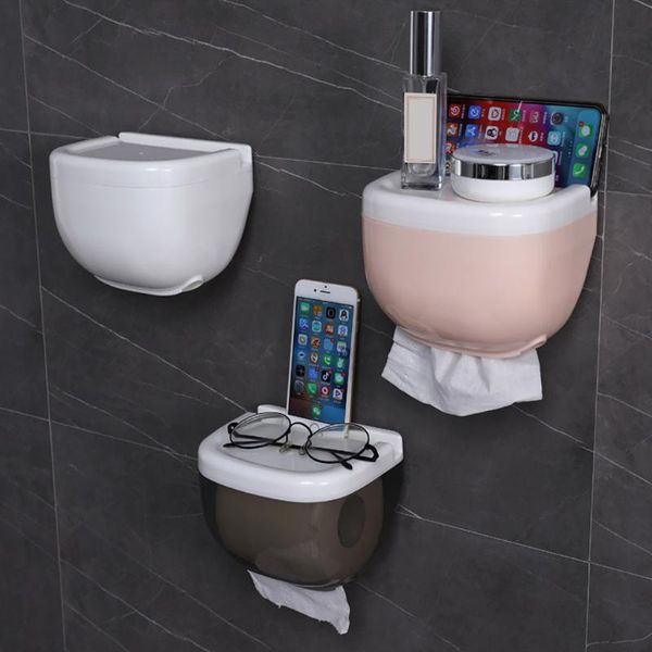 Boîtes à mouchoirs serviettes porte-papier hygiénique étanche téléphone portable étagère de rangement mural cuisine salle de bain outil FH5