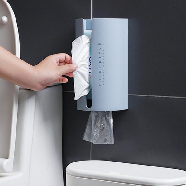 Boîtes à mouchoirs serviettes étanche support mural porte-papier hygiénique serviette pour salle de bain boîte support cuisine sac à ordures Tube stockage