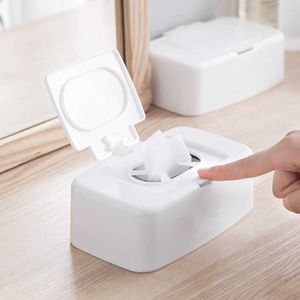 Tissue Boxes Napkins Wet Tissue Box Wet Wipes Dispenser Portable Tissue Box Cotton Swab Storage Box For Car Home Office Desktop Organizer Z0505