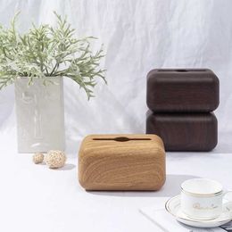Boîtes de soie serviettes de bois Boîte de tissu en plastique de grain de bois de berce