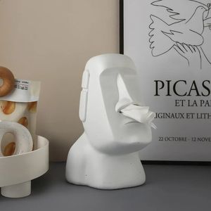 Tissue Creatieve Papieren Doos Paaseiland Boulder Standbeeld Persoonlijkheid Stenen Sculptuur Thuis Houder Servet 240314