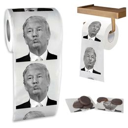 Tissue creatief150 vellen Donald Trump of Joe Biden Pattern Toilet Roll Paper Nieuwheid Geschenk Badkamer Papierhanddoek Funny Home Paper