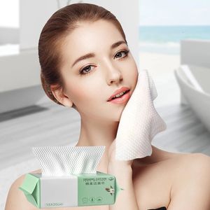 Serviette de visage jetable en tissu 100% coton, nettoyage doux, réutilisable, démaquillant humide et sec, serviettes en coton 221121