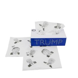 Tissue Minch 2021 Nuevo papel higiénico de cocina, pañuelo facial con impresión de Donald Trump, papel higiénico blanco, papel facial suave de 3 capas, 1 caja