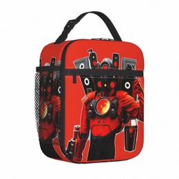 Titan Speakerman Skibidi Jeu de toilette Sac à lunch isolé Haute capacité Sac thermique réutilisable Fourre-tout Boîte à lunch Sacs de stockage des aliments i8dU #