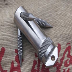 TITANER Titanium Ti EDC Survival Kit Waterdichte opslagcapsule Pillendoosje Container YT40 Grappling Hook Camping278v