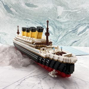 Titanic Cruise Love Ship – ensemble de modèles en plastique, blocs de construction 3D pour filles, cadeau, Micro briques, Kits de jouets, bateau à assembler pour adultes