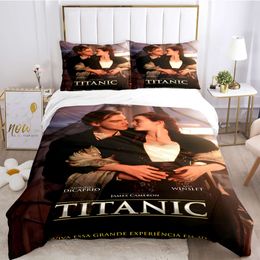 Titanic – parure de lit romantique, housse de couette et taies d'oreiller douces, pour adolescents, garçon, simple/double/queen/king