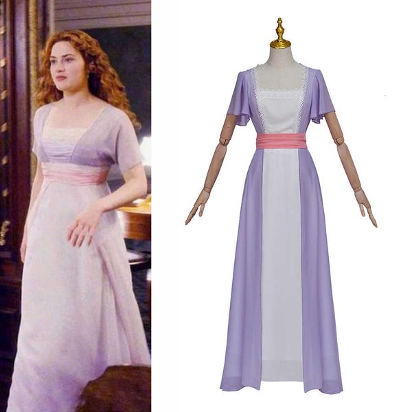 Titanic Rose Dewitt Bukater disfraz de Cosplay trajes Halloween carnaval fiesta vestido de noche