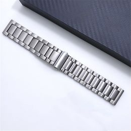 Titanium Alloy Band pour Samsung Watch5 6 43 47 40 44mm 3 45 mm Bracelet en métal de luxe pour Huawei Watch 4 Pro GT2 2E 20 22 mm STRAP